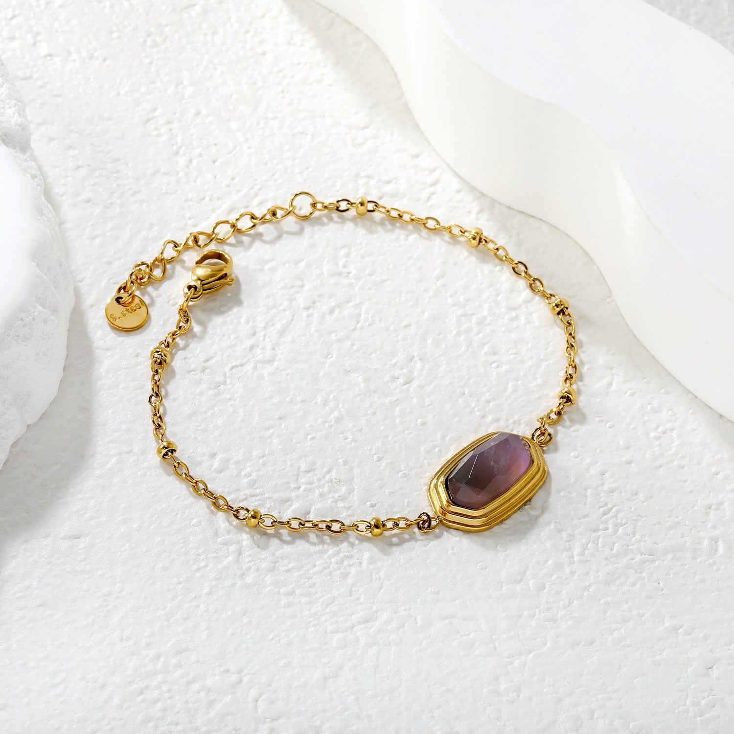 Damen Armband mit eleganten Türkisanhängern und verstellbarem Kettendesign Shop Nory
