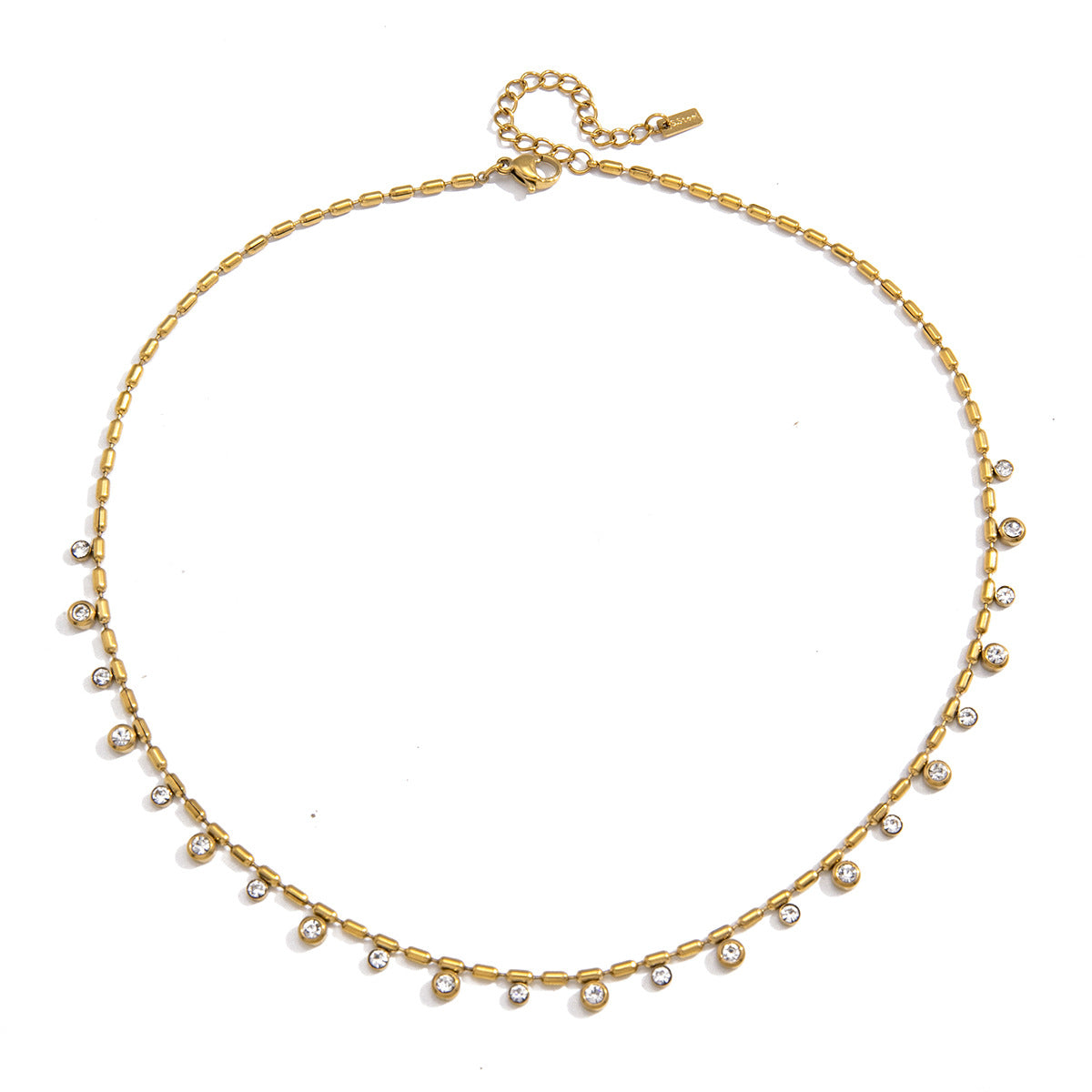 Damen Halskette mit funkelnden Zirkonia und hypoallergenem Design Shop Nory