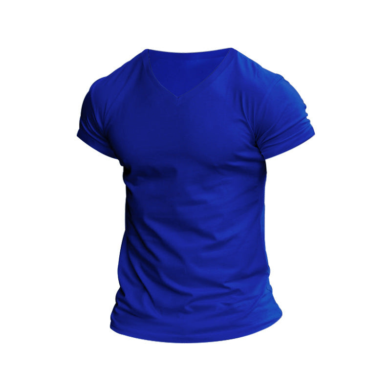 Herren V-Ausschnitt T-Shirt aus weichem Baumwollmix