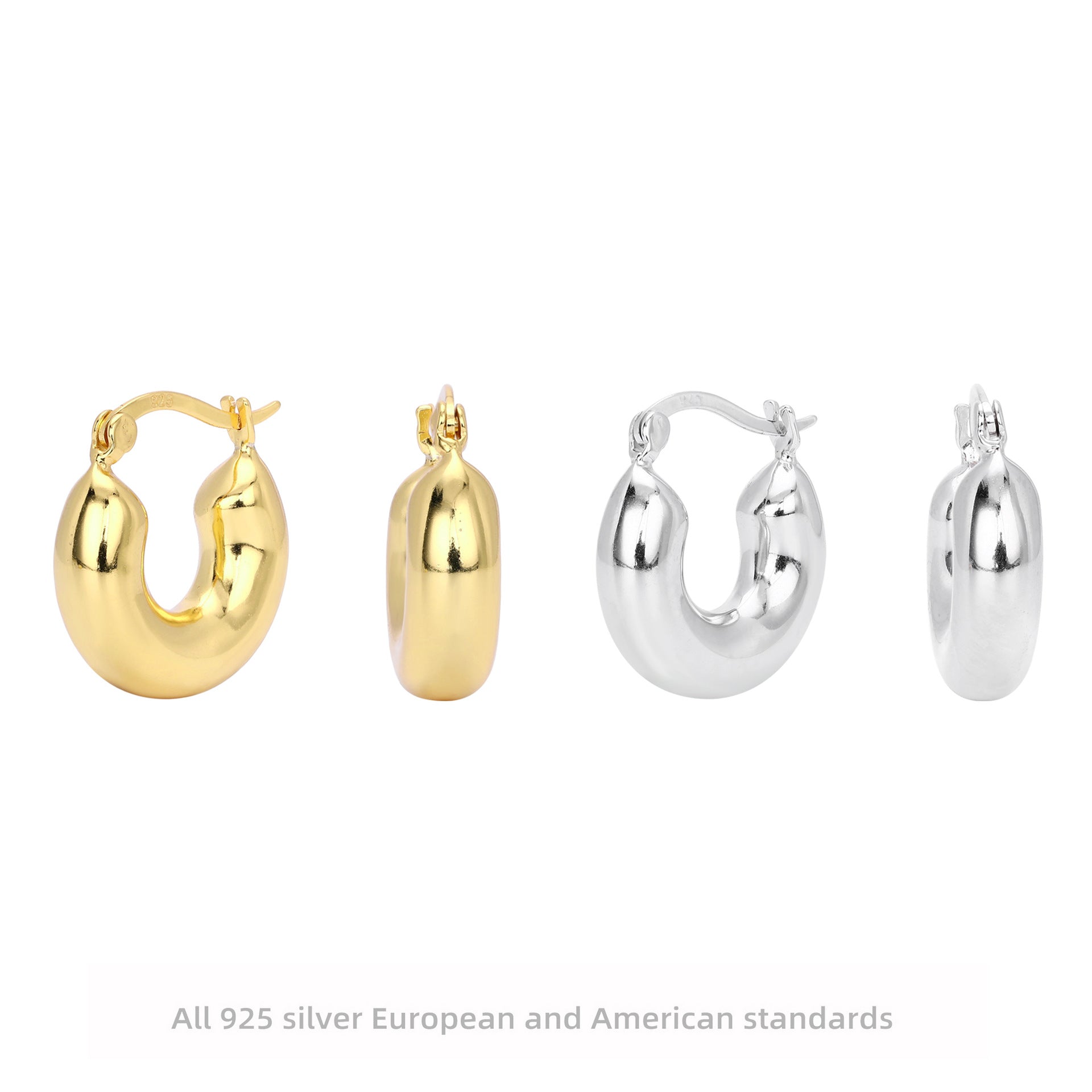 Damen Creolen aus hochwertigem 925 Sterling Silber mit elegantem Design Shop Nory