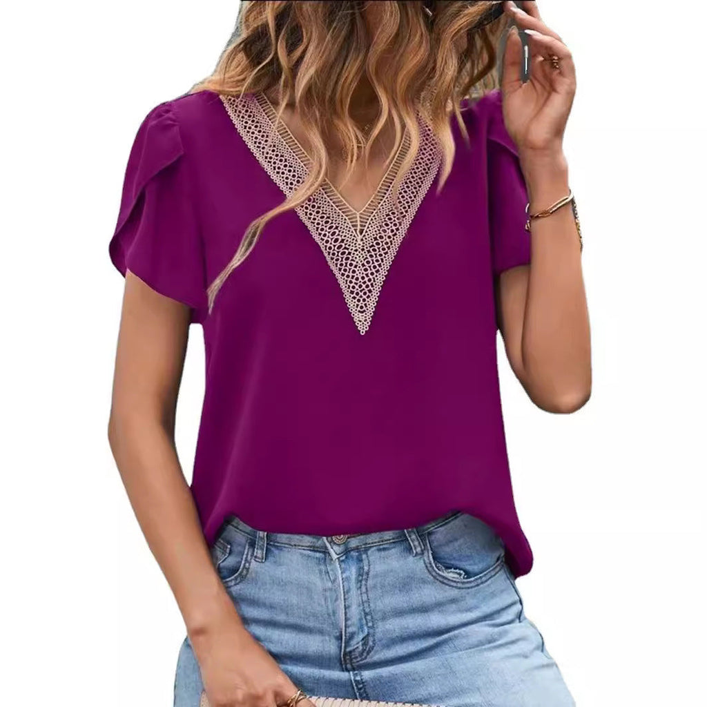 Damen Bluse mit Spitze