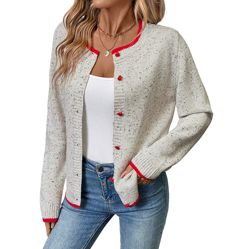Damen Kuschelige Strickjacke mit Knopfdetails Shop Nory