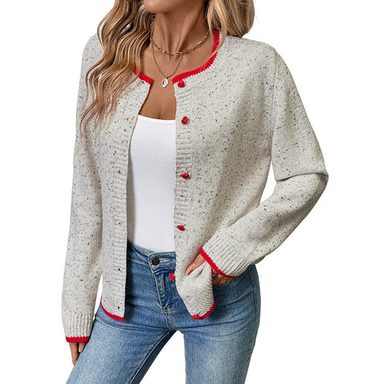 Damen Kuschelige Strickjacke mit Knopfdetails Shop Nory