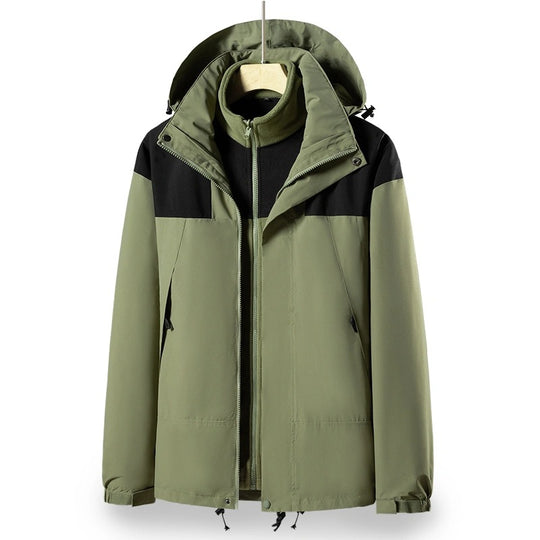 Herren 2‑in‑1 Softshell‑Fleece Hybridjacke mit abnehmbarer Kapuze Shop Nory