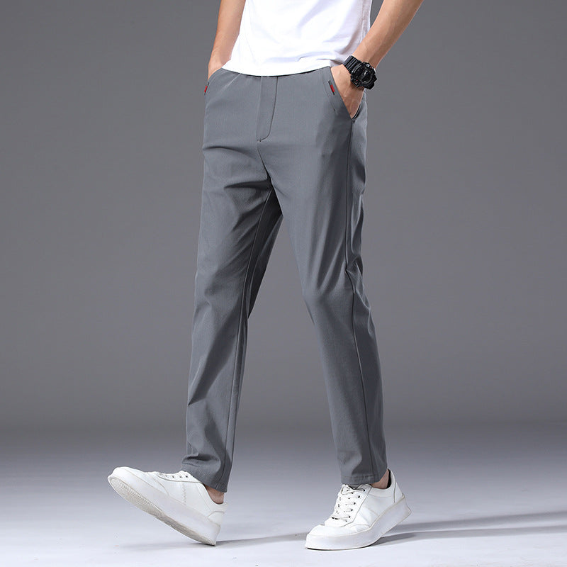 Herren modische und bequeme Chino-Hose mit elastischem Bund