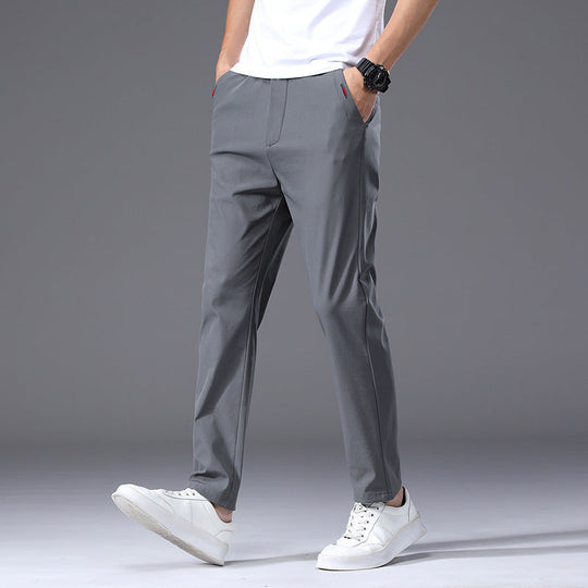 Herren modische und bequeme Chino-Hose mit elastischem Bund