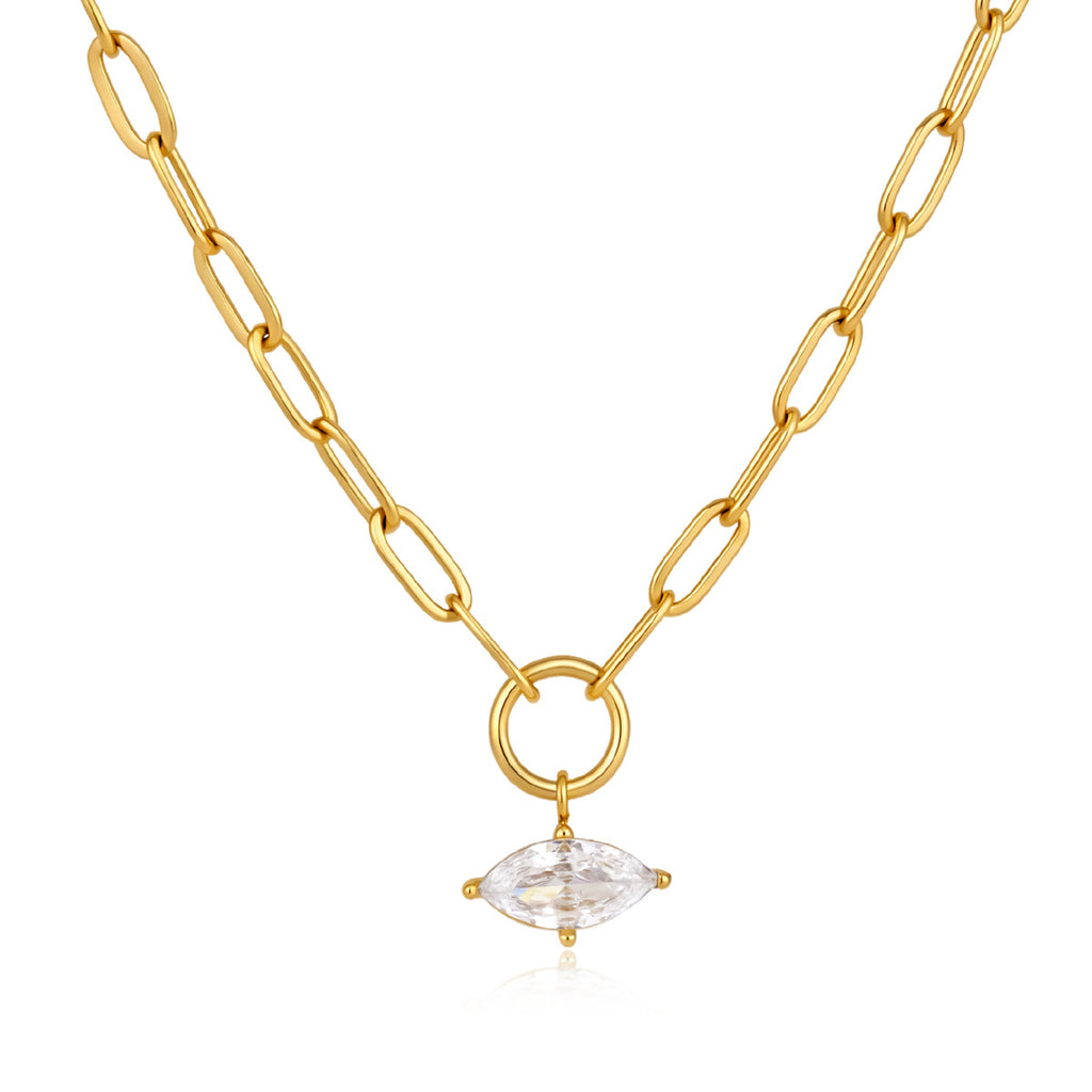 Damen Namenskette mit funkelndem Detail Shop Nory