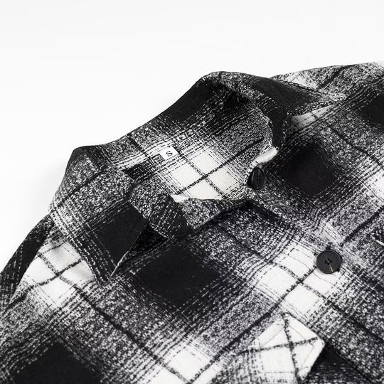 Damen Longline-Karo-Überhemd mit Oversize-Schnitt und aufgesetzten Pattentaschen Shop Nory