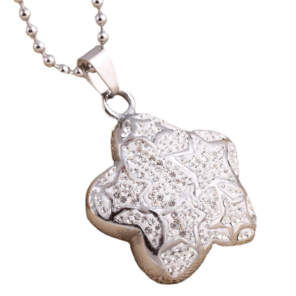 Damen Halskette mit glitzerndem Sternanhänger aus hochwertigem Edelstahl Shop Nory