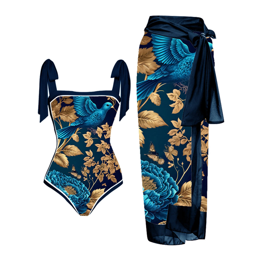 Damen Bademode-Set mit stilvollem Wickelrock Shopnory