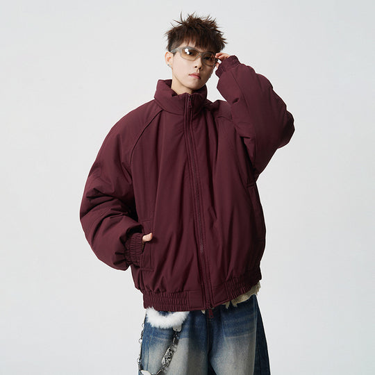 Herren Oversized Windjacke mit Stehkragen und elastischen Bündchen Shop Nory