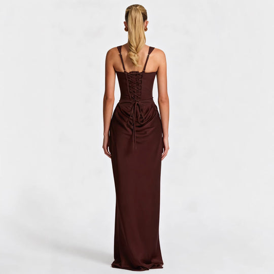 Damen Elegantes und figurbetontes Abendkleid mit vollständig gefüttertem Rock