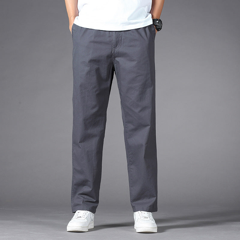 Herren Legere Relaxed-Fit Chinohose aus Baumwollmix mit elastischem Bund Shop Nory
