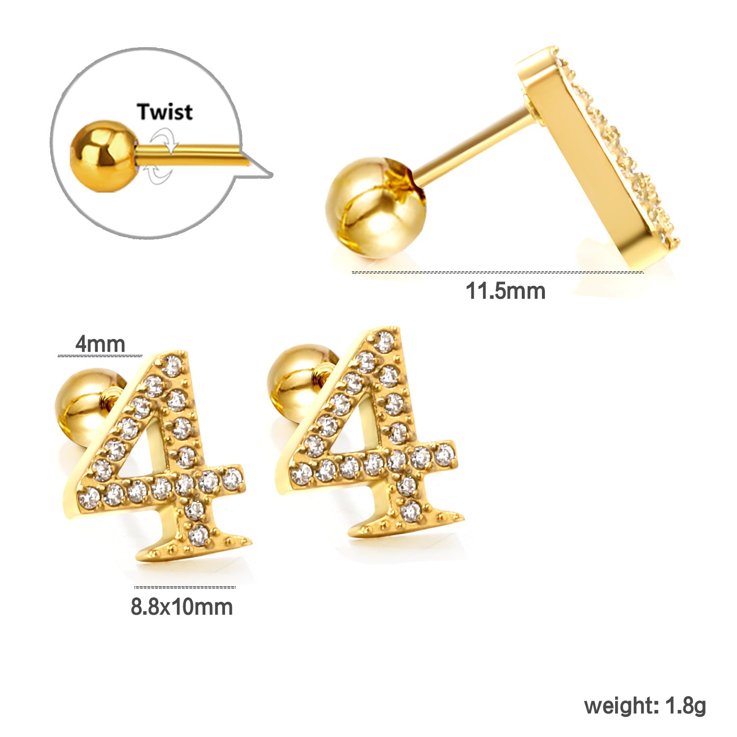 Damen Ohrstecker mit funkelndem Kristall und elegantem Design Shop Nory