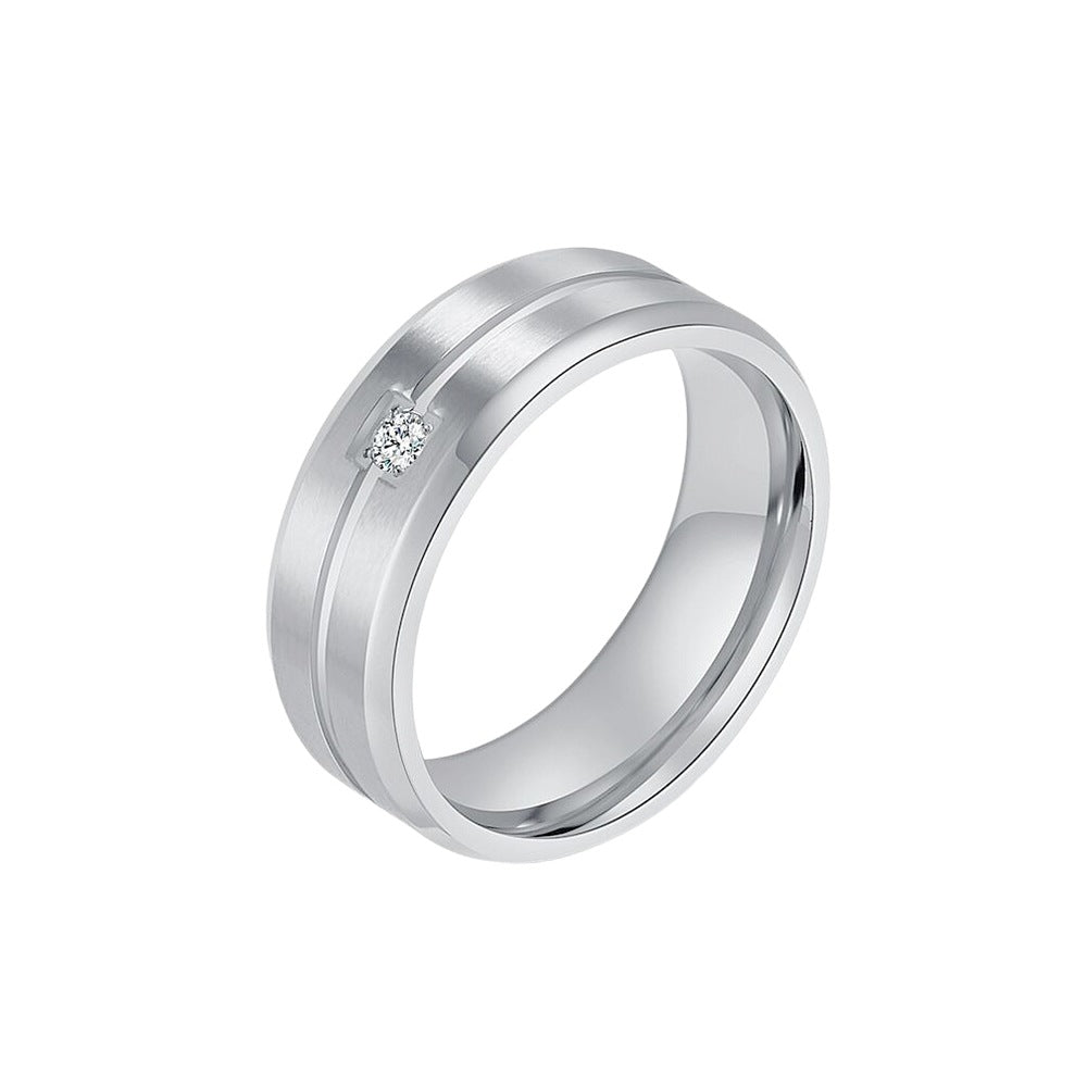Herren Ring mit elegantem minimalistischem Design und funkelndem Zirkonia Shop Nory