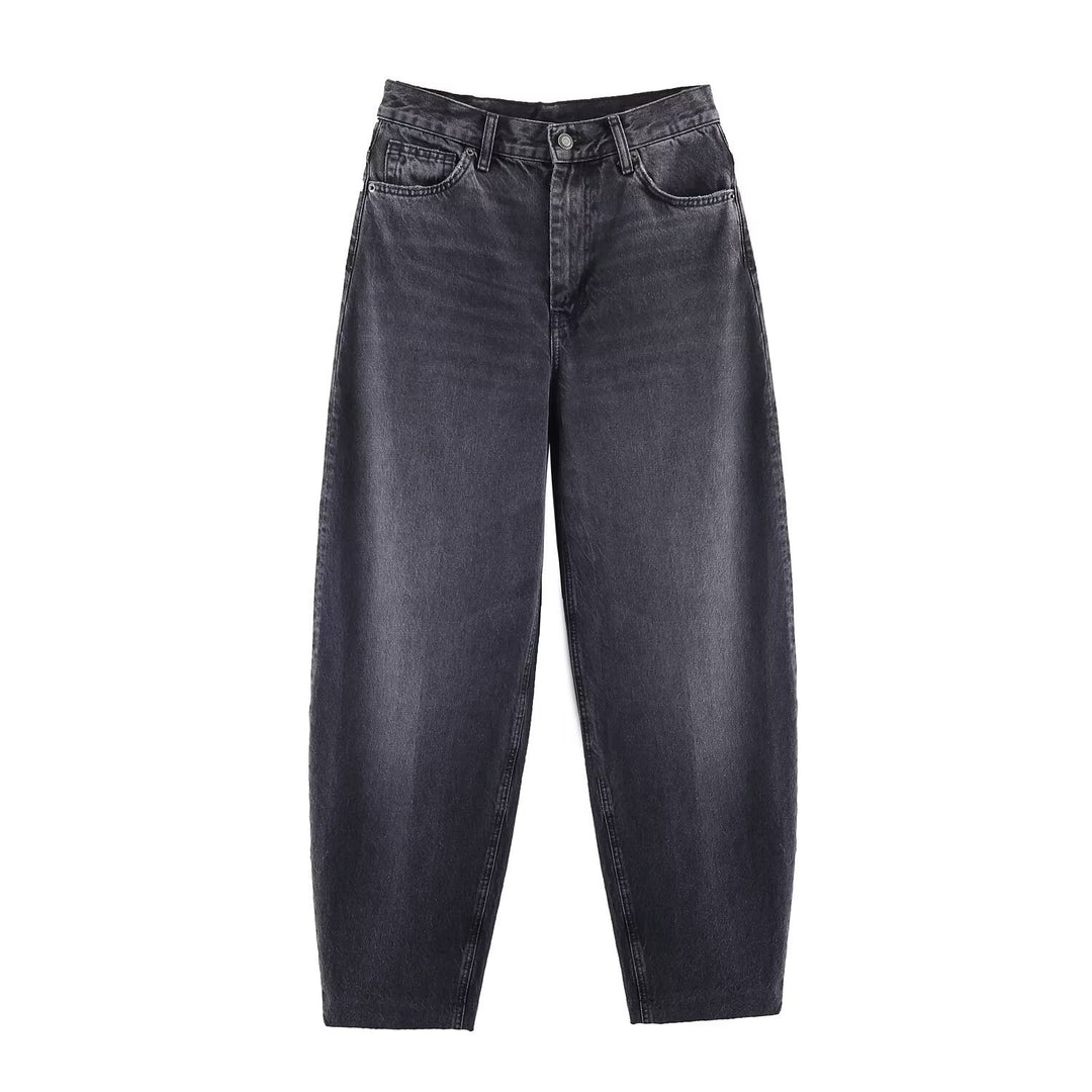 Damen High-Waist Balloon-Jeans mit weitem Oberschenkel und zulaufendem Saum Shop Nory