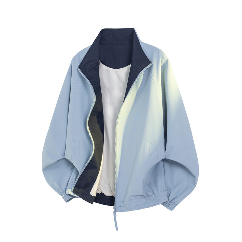 Herren Modische Übergangsjacke mit kontrastierendem Kragen Shop Nory