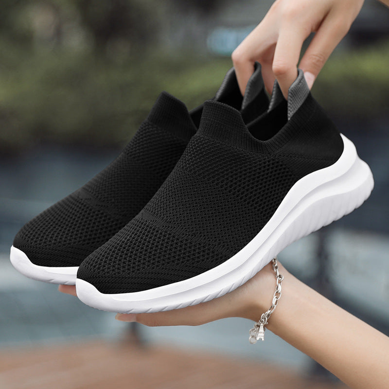 Unisex nan atmungsaktive Strick-Schlupfsneaker mit ergonomischem Memory-Fußbett