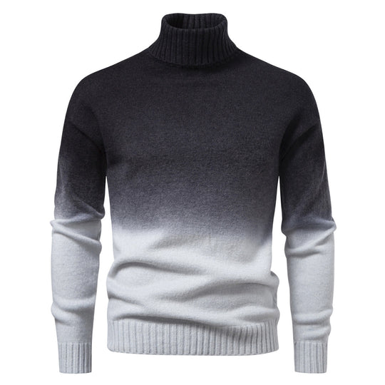 Herren Rollkragenpullover mit sanftem Farbverlauf und Feinstrick-Qualität Shop Nory