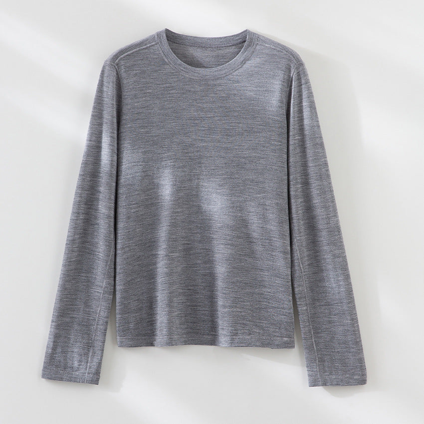 Damen Feinstrick-Langarmshirt mit Rundhalsausschnitt und leichter Jersey-Qualität Shop Nory