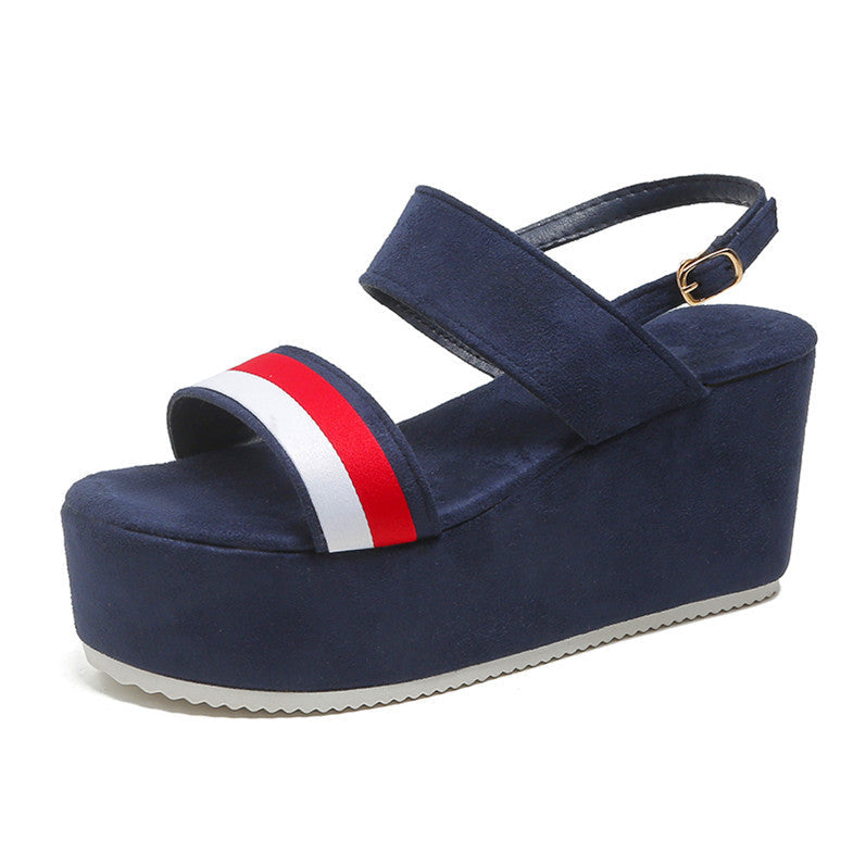 Damen Plattform-Sandalen mit modischem Riemchen-Design