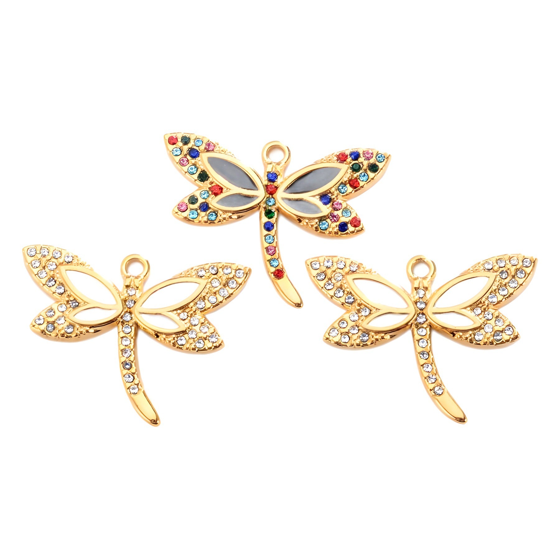 Damen Schmuckanhänger in Form eines eleganten Schmetterlings mit Kristallverzierung Shop Nory
