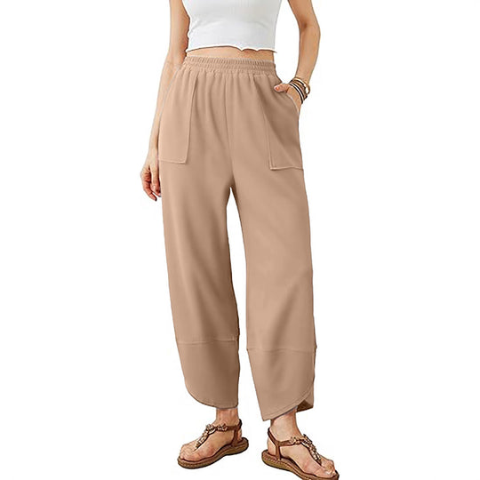 Damen Culotte-Hose mit elastischem Bund und aufgesetzten Taschen Shop Nory