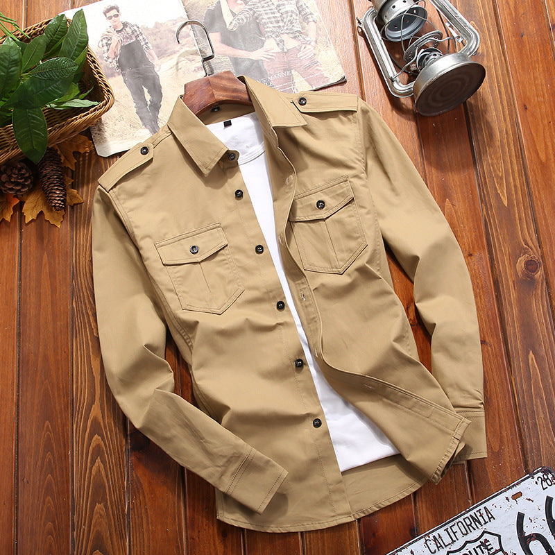 Herren Field-Overshirt aus Baumwollmix mit Brustklappen und Schulterpatten Shop Nory