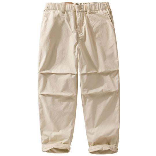 Herren lässige Chinohose mit Elastikbund, Kordelzug und konischem Bein Shop Nory