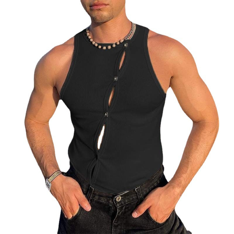 Damen sportliches ärmelloses Tanktop mit innovativem Schnürdesign