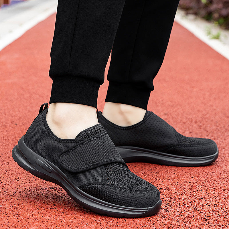Unisex nan atmungsaktive Komfort-Halbschuh mit Klettverschluss und ergonomischer Dämpfung