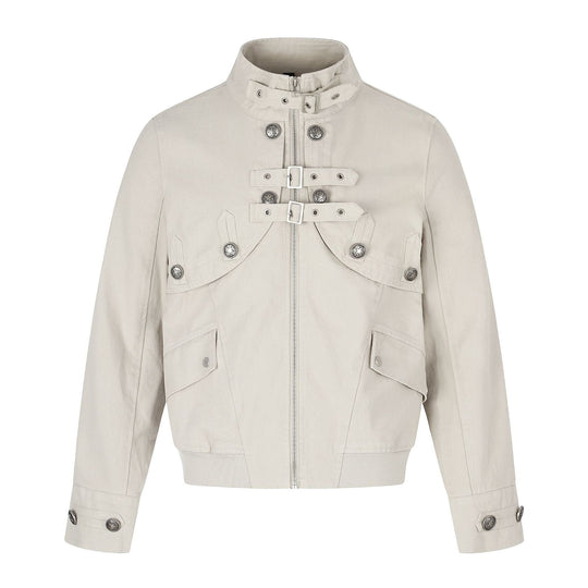 Damen Kurzblouson im Boxy‑Schnitt mit Stehkragen, Schnallenriegeln und Pattentaschen Shop Nory