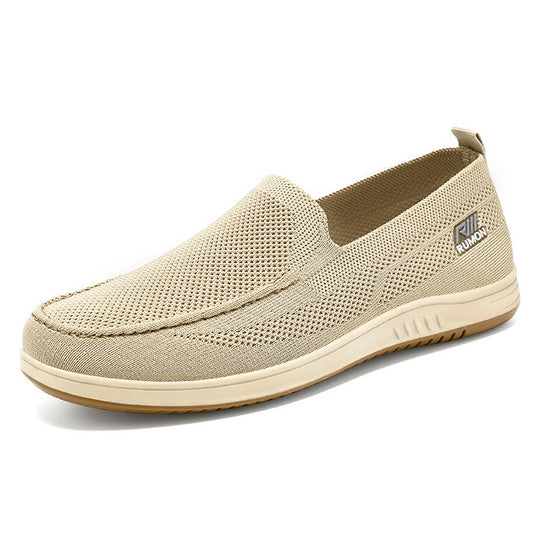 Herren nan leichtgewichtiger Mesh-Mokassin-Slipper mit nahtlosem Strickoberteil, Memory-Komforteinlage und rutschfester Flexsohle Shop Nory