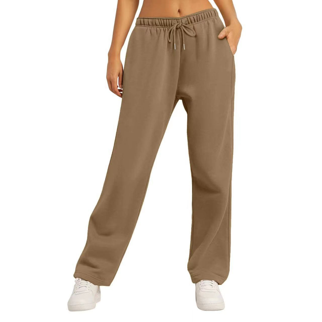 Damen nan weiter Highwaist Palazzo-Jogger mit elastischem Komfortbund, Kordelzug und seitlichen Eingrifftaschen Shop Nory