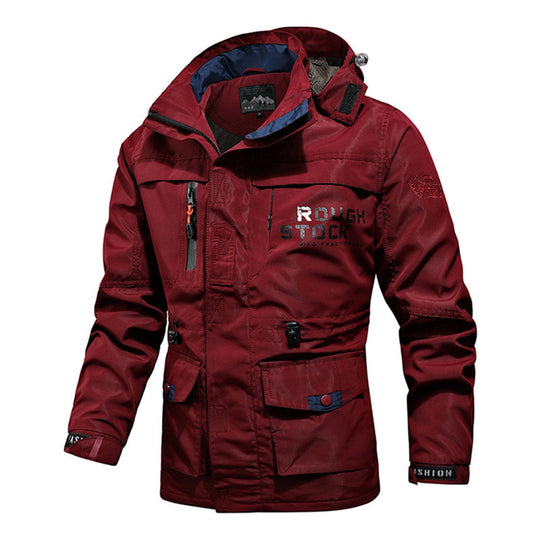 Herren robuster Canvas-Fieldparka mit Kapuze, Multifunktionstaschen und Taillenregulierung Shop Nory