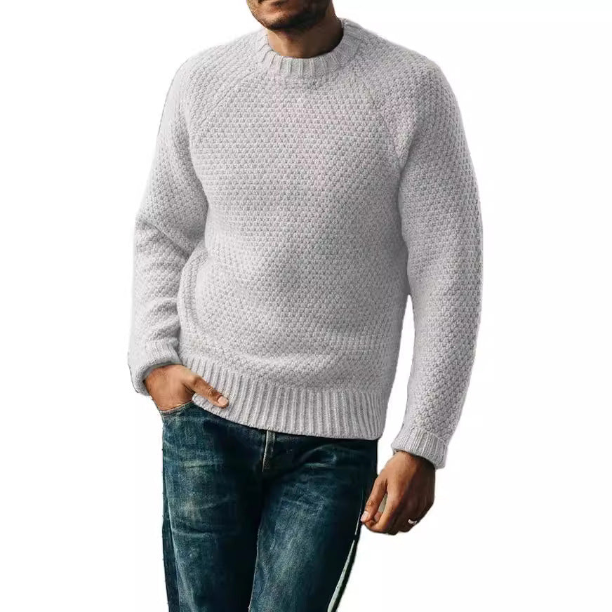 Herren Raglan-Strukturpullover mit Wabenstruktur und Rippbündchen Shop Nory