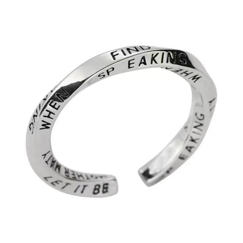Damen Offener Ring mit inspirierendem Schriftzug Shop Nory