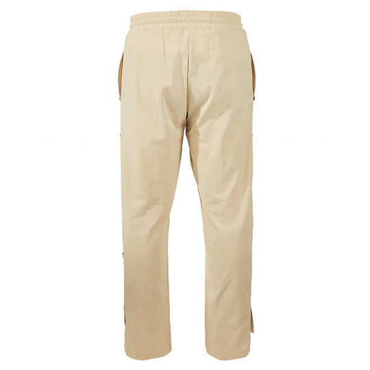 Herren Relaxed-Fit Freizeithose mit seitlichen Zierknopfleisten, elastischem Bund und Kordelzug Shop Nory
