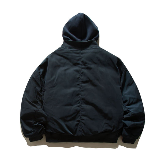 Herren Kapuzen-Bomberjacke im Pilotenstil mit Nylonaußenmaterial und Raglanärmeln Shop Nory