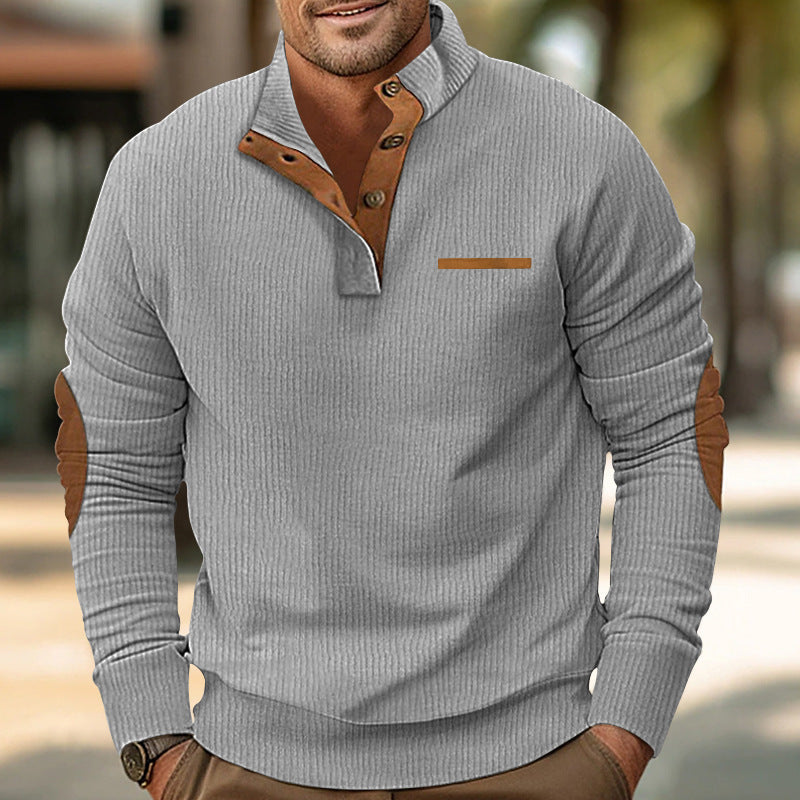 Herren Strickpullover mit kontrastierenden Design-Elementen