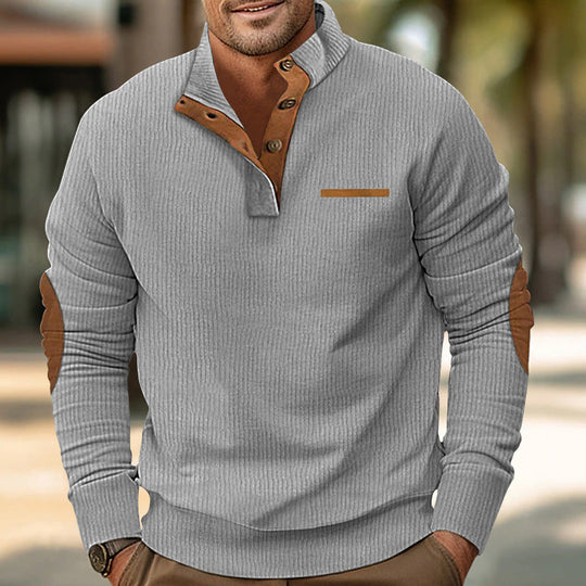 Herren Strickpullover mit kontrastierenden Design-Elementen