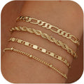 Damen Armbandset mit eleganten Glieder- und Zierketten Shop Nory