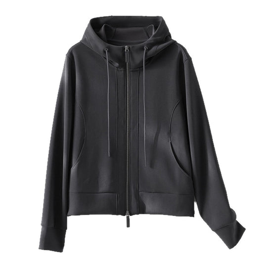 Damen Kapuzen-Performance-Zipjacke mit Reißverschluss und seitlichen Eingriffstaschen Shop Nory