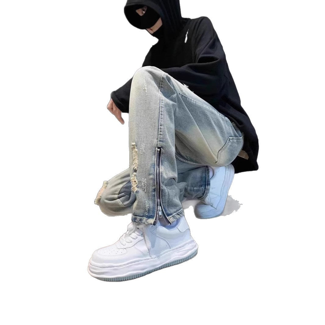 Herren Lässige Destroyed Jeans Shop Nory