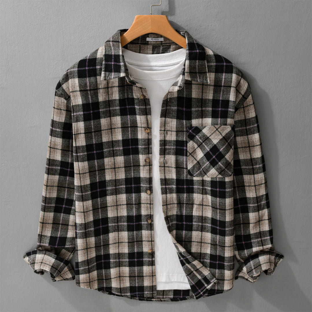 Herren Karo‑Flanell Überhemd Shop Nory
