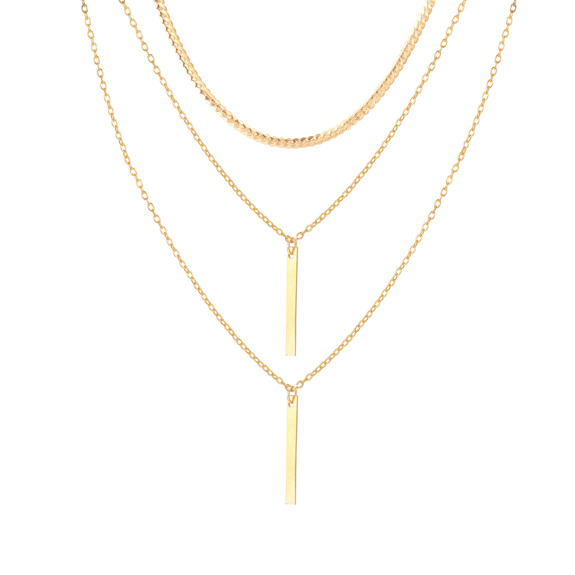 Damen mehrlagige Halskette mit minimalistischen Anhängern Shop Nory