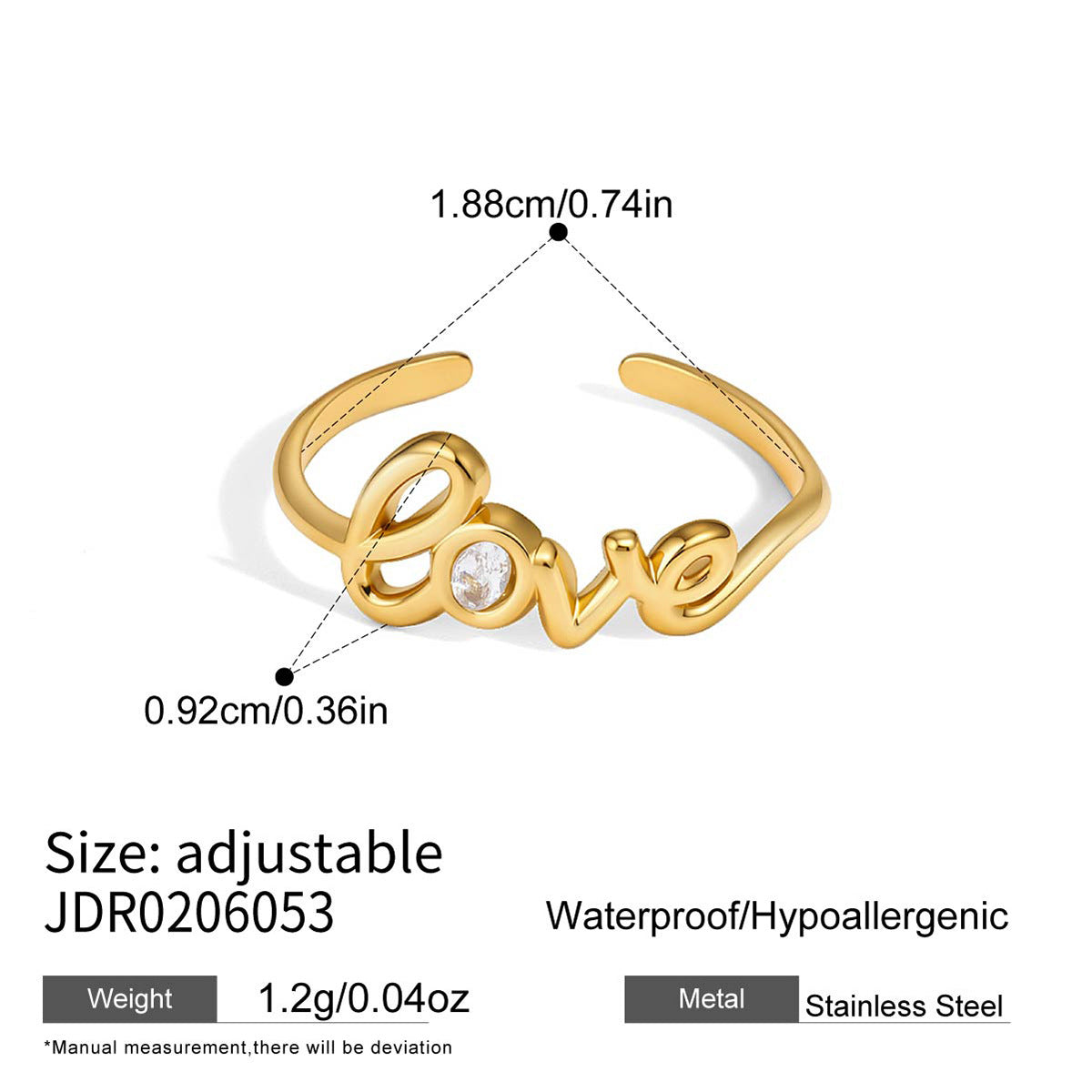 Damen Offenes Armband mit lucky Schriftzug aus hypoallergenem Edelstahl Shop Nory