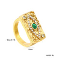 Damen Ring mit kunstvollem Design aus goldplattiertem Edelstahl und Edelstein-Akzenten Shop Nory