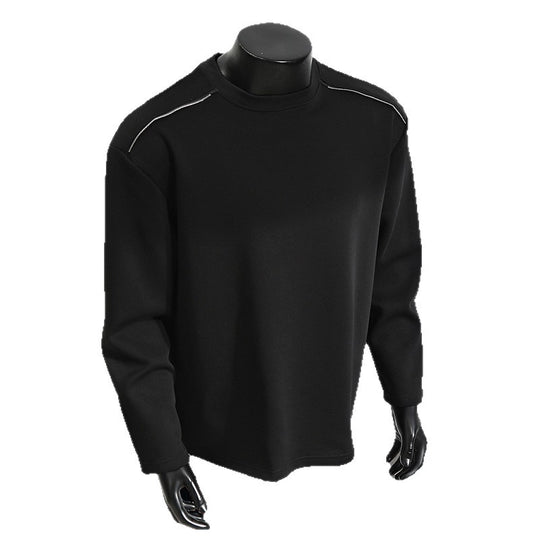 Herren Relaxed-Fit Baumwollmix Crewneck-Sweatshirt mit Raglannähten und melierter Struktur Shop Nory