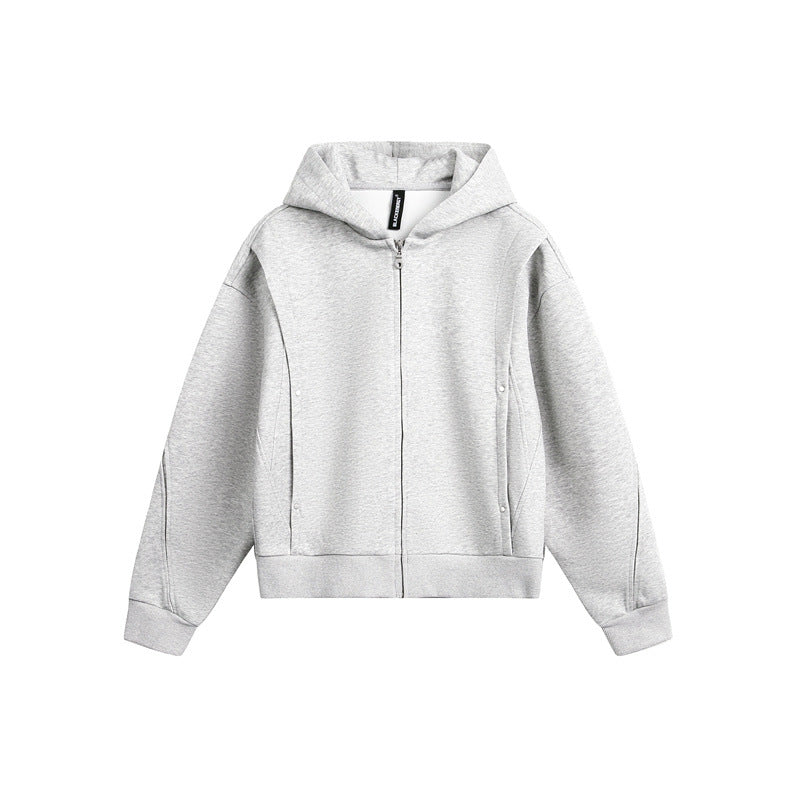 Unisex Oversize Kapuzen-Sweatjacke mit Reißverschluss und verdeckten Seitentaschen Shop Nory